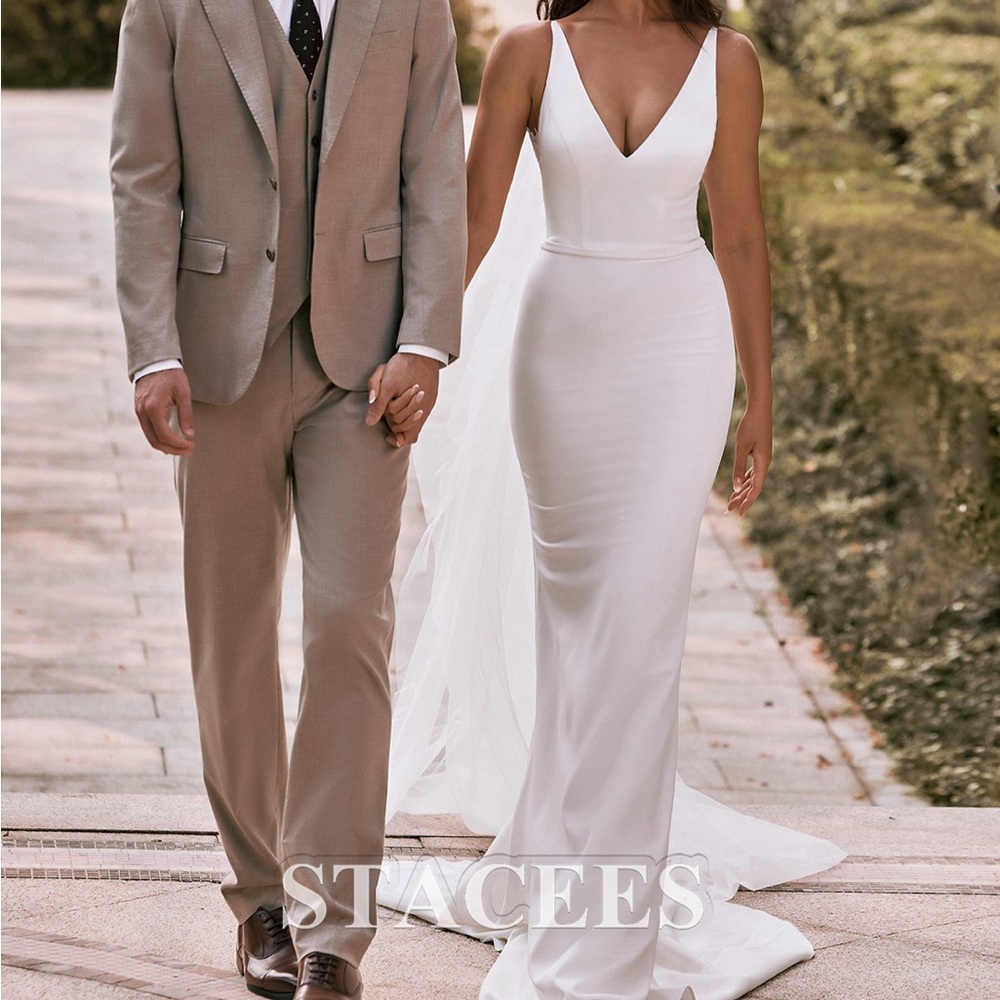 Stacees Elegant White Wedding Dress